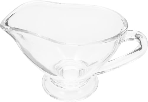 MOLUCKFU Salsera de Cristal Transparente 170 Ml Recipiente para Salsa Asa Taza para Aderezos y Salsas de Carne Uso Diario y Cocina