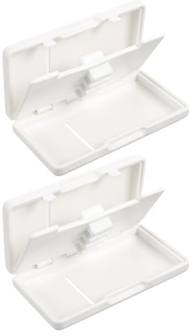 Doppelrohrblatt Etui 6 Fächer 2 Stück Packung Weiß für Oboe | ABS Schutzhülle, Sichere Steckplätze, für Proben und Auftritte, Schlichtes Modernes Design