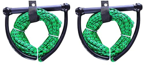 BUAGOUWZ 2X Cuerda de Esquí Acuático 23 Metro Cuerda Esquí con Agarre Estilo Tabla de Esquí Acuático Línea Remolque para Surf Cable Correa para Surf Tabla de Esquí Acuático Tabla de Rodilla
