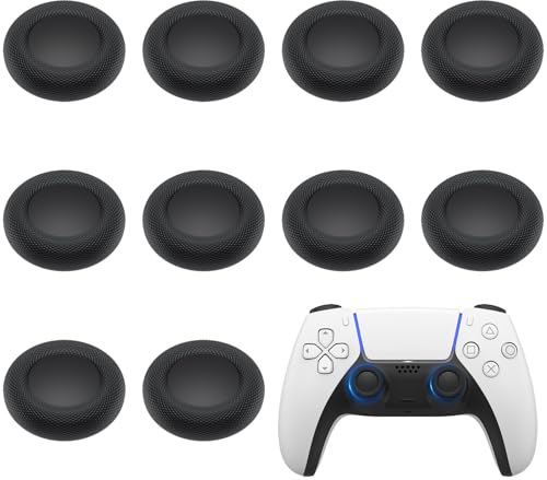 Thumb Grip Joystick Caps for PS5/PS4 Controller, Non-Slip Laser Textured Grip Design, Wear-Resistant Analog Stick Replacement Caps for PS5/PS4 Controller [10 PCS]