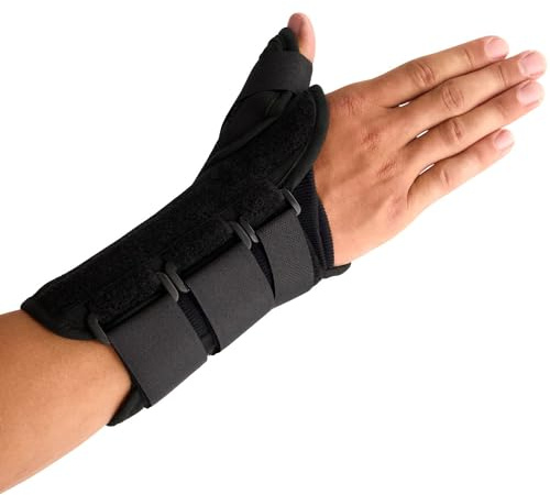Super Ortho Daumenbandage - Handgelenkschiene mit Metall Stabilisator - Handgelenkstütze, Handgelenkbandage - Karpaltunnelsyndrom - Rechts Tragbar