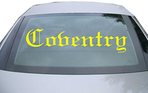INDIGOS UG - Aufkleber Heckscheibe & Motorklappe - Neongelb - 600x142 mm - Cobentrg - Auto Scheiben Fenster Heckklappe Tuning Racing JDM - Die Cut