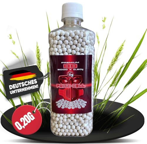 Airsoft Softair Kugeln Fritz-Cell Premium BBS 6 mm 0,20g Flasche 3000 Stück