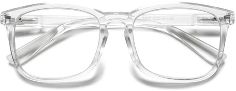 Lanomi Rechteck Lesebrille mit Blaulichtfilter Mode Brille 0 bis 3,5 - Damen Herren Lesehilfe Anti Blaulicht Sehhilfe mit Federscharnier