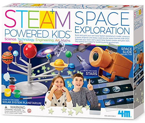 4M STEAM Powered Kids Space Exploration - Experimentierkasten Kinder ab 8 Jahre, Mint Lernspielzeug Wissenschaft Technik Kreativität Set, spannende praktische Experimente, Lernspielzeug