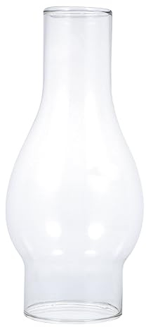 Luxshiny Glas Lampenschirm Zylinder Lampenglas Ersatzglas Glasschirm Ersatzschirm Glashütte Lampenabdeckung für Öllampe Petroleumlampe Tischlampe Wandlampe Wohnzimmer Deko