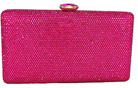 Boutique De FGG Kristall Clutch Tasche Damen für Hochzeit Abendtasche Strasssteine Party Kristallene Handtasche Braut-Geldbörse, Mini