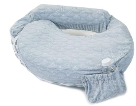 My Brest Friend Inflatable Travel Nursing Pillow for Breastfeeding, Bottlefeeding & Posture Support with Slipcover, Horizon