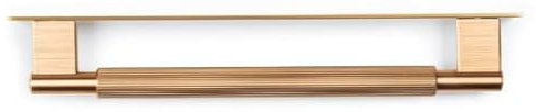 Gedotec Möbelgriffe aus Aluminium | 1 Stück - Türgriffe für Schränke - Messing gebürstet | Länge: 1200 mm | ARPA 0583 | Griffe für Küchenschränke Art Deco Stil | Schrankgriffe Türgriffe Möbel