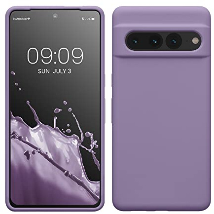kwmobile Cover per Google Pixel 7 Pro Custodia - Back Case per Smartphone in Silicone TPU - Protezione Gommata - lavanda lilla