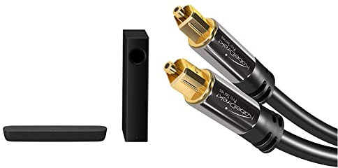Panasonic SC-HTB250EGK Soundbar Bluetooth, Nero & KabelDirekt TOSLINK Cavo Ottico Audio Digitale, Connettore TOSLINK Maschio, 1 m