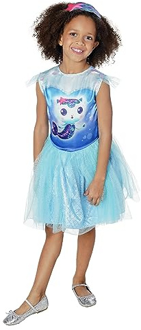 Rubies Officiella Gabbys dockhus Mercat Tutu-klänning, barnkostym, storlek XXS, ålder 3–5 år halloween