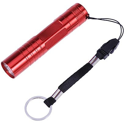 Angoily Lampe Torche Led Mini Portable Résistante à L'eau En Alliage D'aluminium, Lumineuse Et Compacte, Pour Camping, Randonnée Et Urgences, Rouge Sans Pile,
