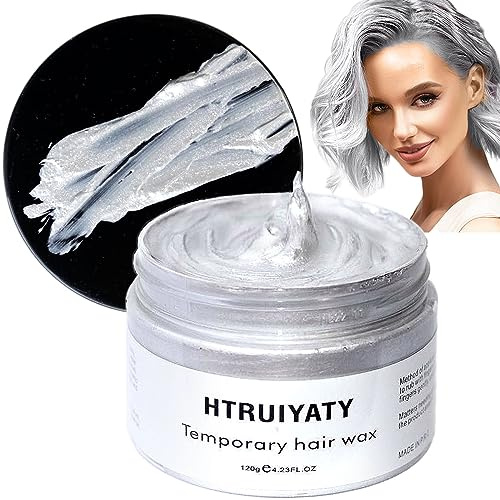 Gris Cera de Color para el Pelo,Temporal Tinte para Cabello para Hombres y Mujeres Natural LavableSpray Color Pelo para Niños Fiesta Cosplay Halloween