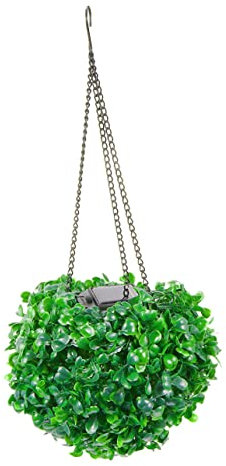 Garneck Solar Flower Chandelier Led Lights for Wedding Patio Garden Solar Powered Hanging Topiary Ball Light Decorative Artificial Fake Plants