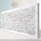 Cuadro Mandala de Pared Calada, Fabricado Artesanalmente en España - Decorado a Mano - Cuadro Decoración (60x120 cm, 154 blanco envejecido)