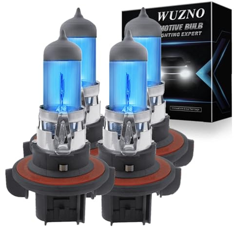 Wuzno 4 Pack 9008/H13 Halogen Headlight Bulb 12V 60/55W 5000K White Lights Bulbs Super bright Headlamp