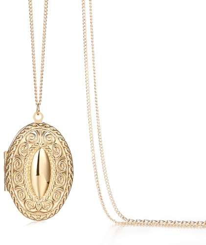 JewelryWe Hjärta medaljong halsband dam: rostfritt stål hjärta fotomedaljong för öppning hjärta hänge foto bilder påfyllbar amulett kedja med hjärta hänge gåva för fru mor dotter flickvän