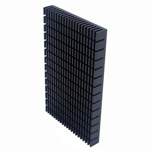 Black Aluminum Heatsink 150 x 93 x 14.6mm / 5.90 x 3.66 x 0.57inch Heat Sinks Cooling Radiator for LED CHIP Amplifier Transistor Electronic Integrated Circuit Heat Dissipation