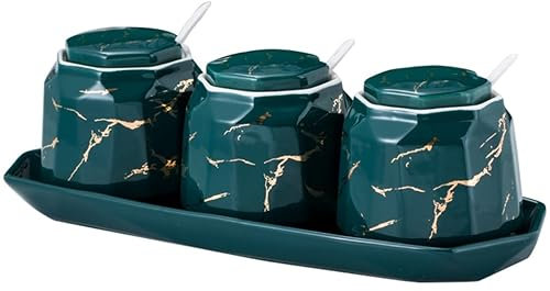 Azucarero Salero Botes Especias Juego De Tarros De Condimentos De Cerámica Con Bandeja, Sal, Azúcar, Pimienta, Especias, Botella, Latas De Condimento, Suministros De Cocina Frascos Especiarias Tarros