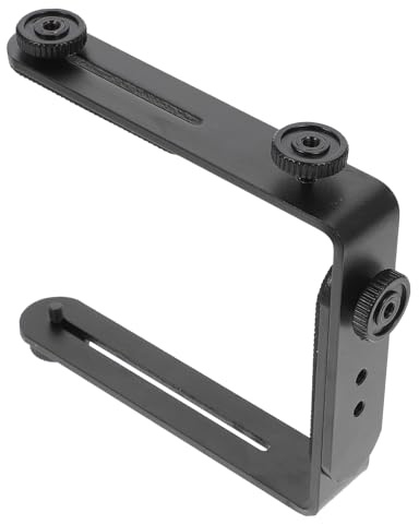 HEMOTON Doppel-L-Halterung Taschenlampenhalterung Kamerahalter Lampensockel Kamera DSLR Halterung für Stative Blitzlichthalter in L-Form Spiegelreflex l-Klammer Einbeinstativ Metall