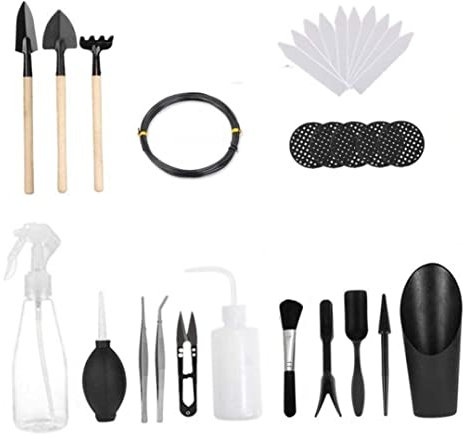 Yaoliucp Succulent Tools,Mini Garden Tools,Transplanting Tools Miniature Succulent Hand Tools Set, Succulent Kit For Indoor Outdoor Miniature Fairy Garden Plant Care For home