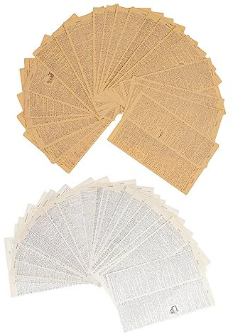 PLAFOPE 114blätter Kraftpapierseite Scrapbook-papierseite Diy-seite Tagebuchseite Handbuchmaterial Vintage Ephemera Pack Scrapbooking Seite