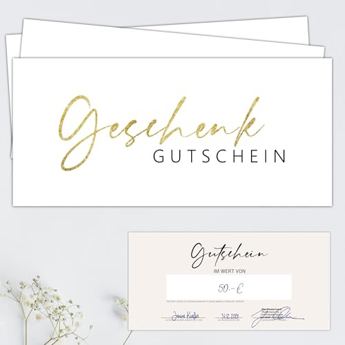 Gutscheine 25er Set als Blankovorlage zum Ausfüllen | für Nagelstudio Friseur Massage Kosmetikstudio | Gutscheinkarte Geschenkgutschein | Gutschein Vorlagen