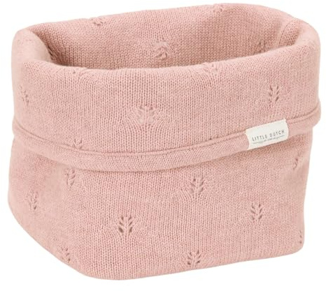 Little Dutch Wickeltischkörbchen Körbchen Korb Utensilo Organizer für den Wickeltisch Baby Strick klein Blossom rosa - Pure