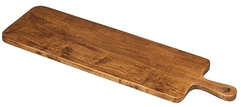 Tala Tabla gigante de presentación y exposición, madera de Hevea lacada con acabado de roble, perfecta para servir carnes, quesos y alimentos dulces, ideal para bufés y exhibiciones de alimentos, mide