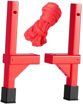 Baoblaze Stelzen für Videospiel-Rollenspiele, Stelzen aus massivem Holz, strapazierfähig, 45/50/55/60 cm, Volkstanz-Requisiten für Festivals, traditionelle, Rot, 60cm