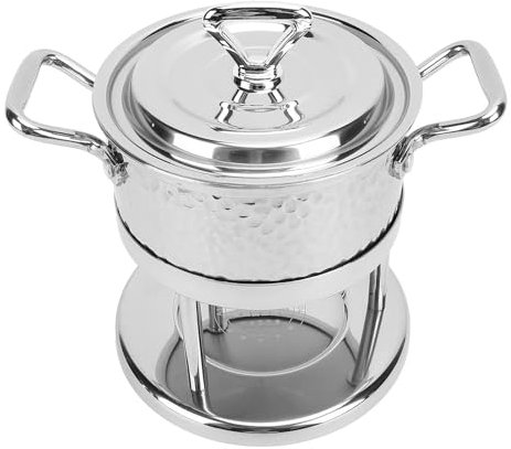 Aoveew Fornello a fuoco singolo in acciaio inossidabile Pentola per alimenti Fornello individuale per il riscaldamento di alimenti con pentole calde