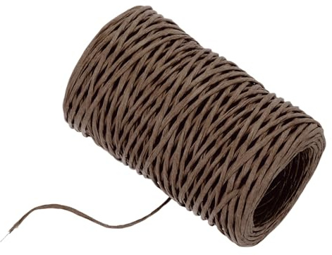 sourcing map Floral Wire 164ft/50m 2mm Vine Bind Wire Rustic Craft Wrapping Metal Wire for Flower Bouquet Wreath Making, Dark Brown