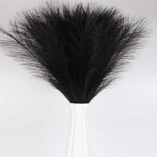 40 Pcs Artificial Pampas Grass - Black Fake Flowers Plant Fabric Simulation Flowers for Wedding Decoration Centerpieces Arrangement (42cm)