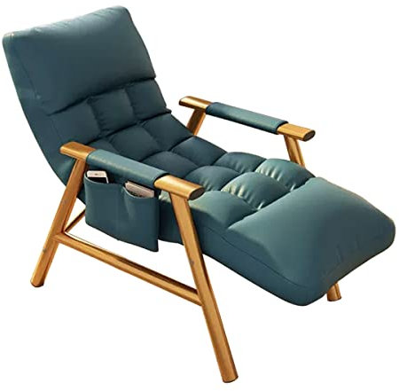 Moderner bequemer Relaxsessel für Wohnzimmer und Schlafzimmer, gepolsterter Akzentsessel mit Stahlrahmen, Rubinblau, Einzelsofa zum Lesen, Lounge, Balkon