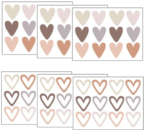 GGUFAY Wandsticker Kinderzimmer [132 Stck.] - Wandtattoo Herzen - Wandaufkleber Kinderzimmer Mädchen & Jungen - Wanddeko Kinder & Baby - Babyzimmer Deko - Aufkleber Wand - Wall stickers