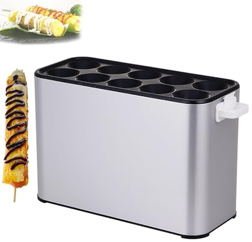 Electric Egg Roll Maker, 10 Holes Sausage Hot Dog Roll Maker, 1400W Omelette Machine for Fast Cooking - Ideal for Home Breakfast and Restaurant Barbecue