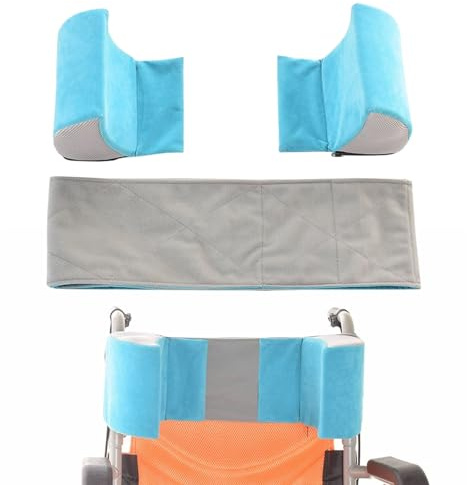 GHIBFBT Lateral Support for Wheelchair, Anti Slip Adjustable Wheelchair Lateral Support Cushion, High Elasticity Foam Posture Wedge Pillows for Elderly