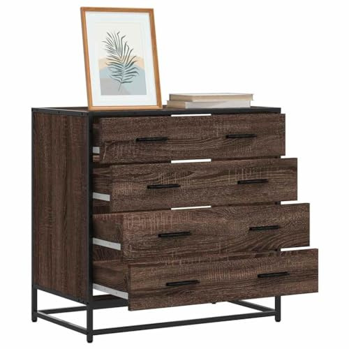 Modern brun konstruerad träkommod – 70 x 41 x 70 cm – snygg och rymlig förvaringslösning – perfekt för heminredning och boskap