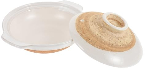 Veemoon Casserole Céramique pour Cuisson Braisée et Riz Pot à Ragoût Résistant à Usure Cuisson Rapide Au Feu Ouvert et Gaz Ustensile Sûr et Pratique pour Maison