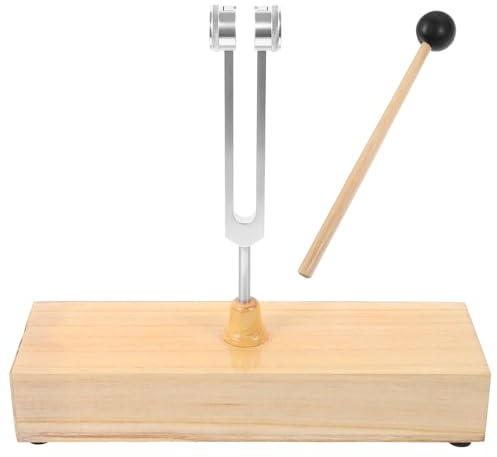 1 Satz Stimmgabel mit Schlägel und Holzbox aus Aluminiumlegierung | C128hz Ausführung, für Meditations und Balanceübungen, Inklusive Hammer und Klöppel