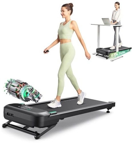 UREVO Tapis de Course Inclinable 9% Automatique,Tapis de Marche Walking Pad