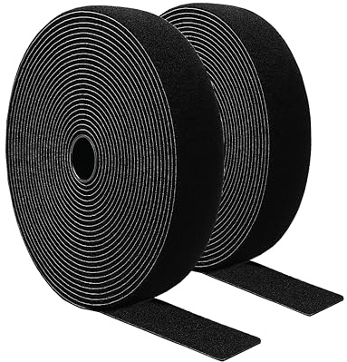 KORBOND Ruban auto-agrippant 15 m - Noir - Ruban adhésif double face - Rouleau extra large de ruban adhésif adhésif - Largeur 2 cm