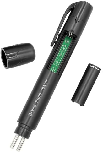 GLSTOY Lápiz Comprobador de Líquido de Frenos Portátil para Prueba de Calidad en Vehículos de Plástico Negro Herramienta Manual para Test de Líquido de Frenos