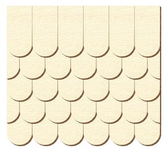 Sperrholz Schindeln - halbrund - Biberschwanz - Größen- und Mengenauswahl, Schindelgröße:100mm x 50mm, Pack mit:50 Stück