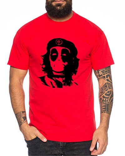 Che Pool Herren T-Shirt Dead Comic Hero Viva la Revolution, Farbe:Rot;Größe:4XL