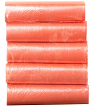 XGWML Bolsas para Contenedores De Trabajo Pesado, Sacos De Basura Diaria para El Baño De La Cocina De La Oficina En El Hogar, Revestimientos Transparentes De Galón Biodegradables con Cordón. (Rojo)
