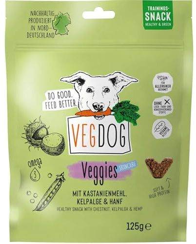 VegDog Veggies Skincare - Friandise végétarienne pour chien - 125 g