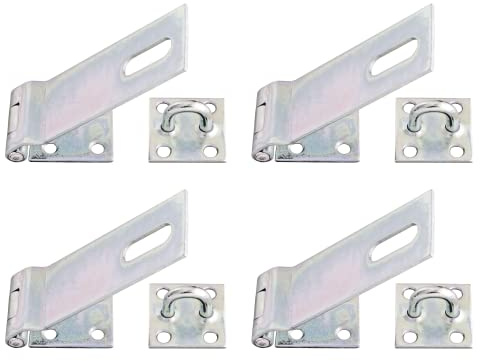 Alberts 348281 Sicherheits-Überfalle | galvanisch verzinkt, dickschichtpassiviert | Länge Überfalle 153 mm | Breite 50 mm | 4er Set