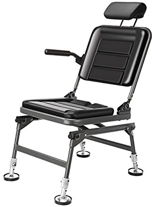 WMDSYGD Angelstuhl Swivel-Angelstuhl Faltbarer Liegen mit Verstellbarer Kissen Rückenlehne Beine für Camping-Strand Picknick-Lounge-Stühle unterstützen 550 lbs Klappstuhl (Color : A)